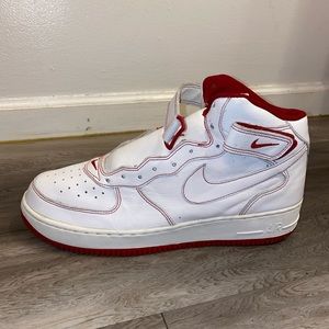 2002 Nike Air Force 1 Mid White | White-Game Red